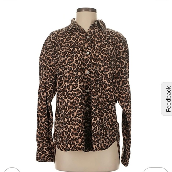 aerie Tops - Aerie Wild Patterned Blouse